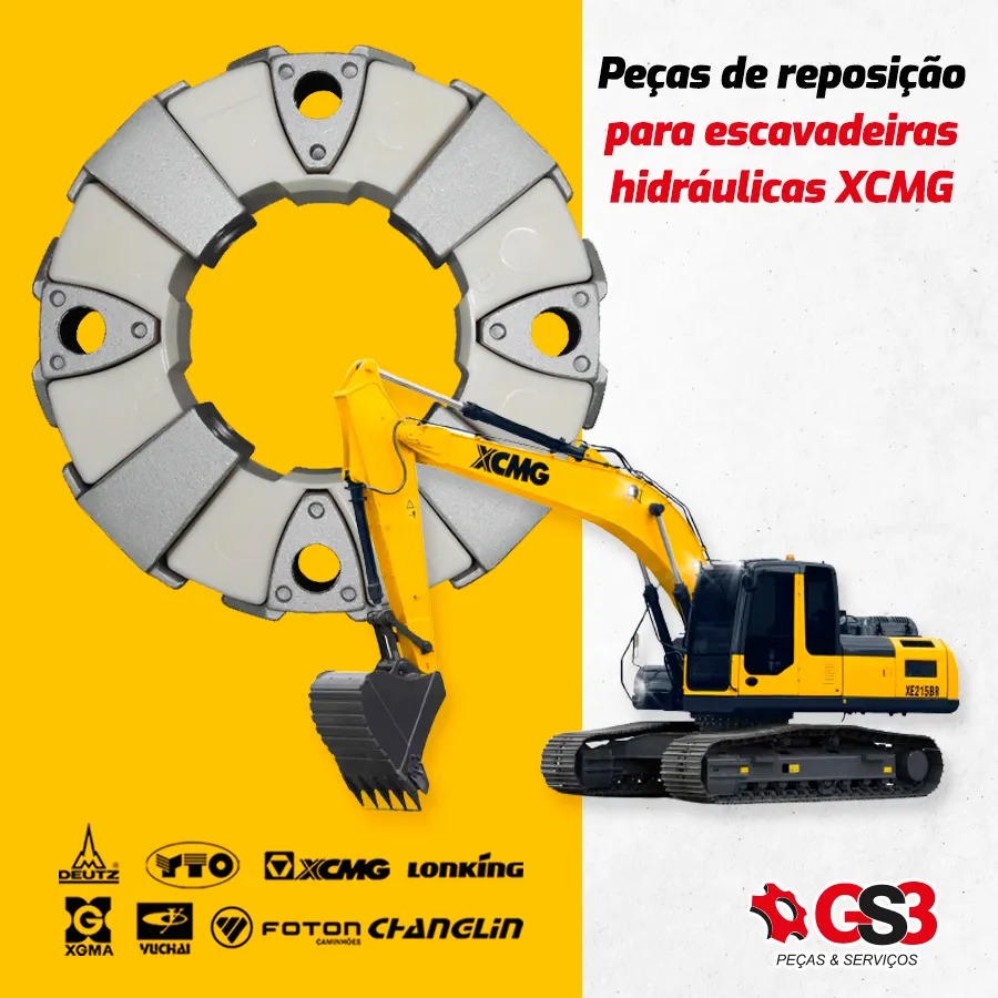 Peças de Reposição para Escavadeiras Hidráulicas XCMG